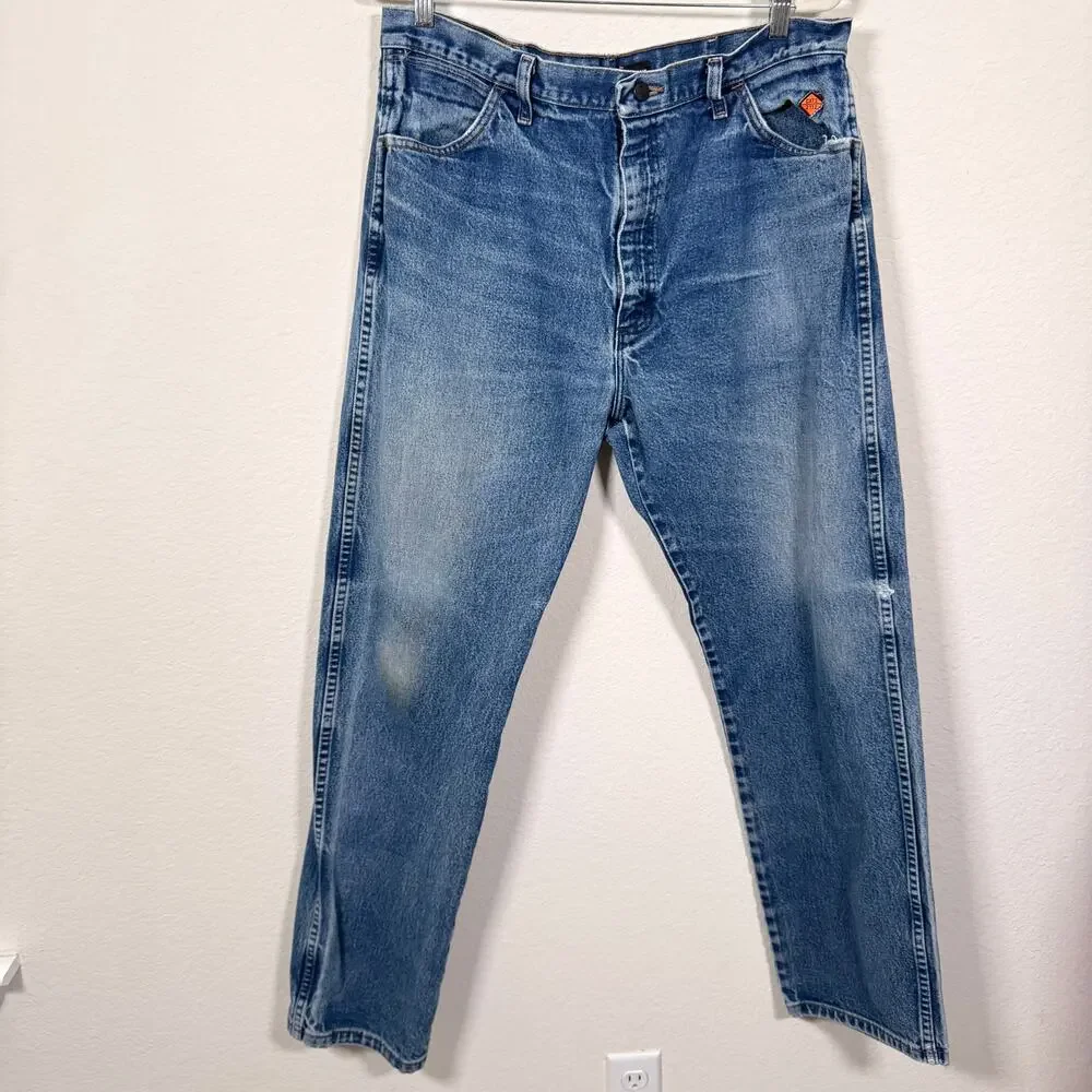 Wrangler Mens 13MWZ FR Cowboy Cut Original Fit Jean Size 38 X 34 Flame Resistant
